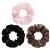 SOBONNY Silk Scrunchies for Women 100% Mulberry Silk Hair Ties 3pack Silk Hair Scrunchies for Hair Sleep No Damage Elastic Hair Accessories Ponytail Holders(Brown  Black  Pink) 3 Count (Pack of 1) Mixed 1