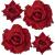 Topbuti Rose Hair Clip Flower Hairpin Rose Brooch Floral Clips 4 Pcs Fabric Rose Flowers Hair Clips Mexican Hair Flowers Pin up Headpieces for Woman Girl Wedding Party Mothers Day (2 Sizes) Red
