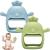 Bite ring baby 2 pieces of baby toys 0 3 6 9 12 months dental aid baby from 3 months glove bite ring baby sensory maiden bite toy gifts for newborn toddlers blue + green