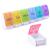 LEMBOL Detachable Pill Organizer,Weekly Pill Box 1 Time a Day,Large Daily Pill Case for Pills/Vitamin/Fish Oil/Supplements(Rainbow) Rainbow-01
