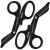 Trauma Shears - RISEMART Medical Scissors Bandage Scissors for Nurses 7.5 Fluoride Coated Non-stick Blades Stainless Steel Nursing scissors for Doctor Nurses Nursing Students EMS Black+black