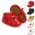 Sonsage Infant Baby Girls Bowknot Mary Jane Toddler Soft Anti-Slip Sole Princess Wedding Dress First Walking Flats Prewalker Newborn Ballet Shoes 0-6 Months A Red