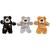 KONG Softies Patchwork Bear Cat Toy (Assorted Designs)