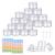 Plastic Cosmetic Jar*24 Transparent & Visible Sample Container Jar Transparent Screw Cap Bottle with Sticker & Small Spoon Suitable for Cosmetic/cream/gel/paste/beads/mineral Items Etc. 24pcs Transparent