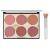 KYDA 6 Colors Face Blush Palette,Light Luxury Blush Palette Matte Blush Powder Bright Shimmer Face Blush,Contour and Highlight Blush Palette with Blush Brush-Set A
