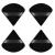 Ainiv 4 PCS Powder Puff Triangle Makeup Puff Reusable Soft Powder Sponge Washable Wet Dry Dual-Use Cosmetic Puff Face Powder Puff for Loose Powder Foundation Cream Blush Wetand or Pressed Powder #1 4PCS Black