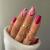24Pcs French Press on Nails Short Square Swirl Design False Nails Elegant Ballet Fake Nails with Glue Sticker Colorful Wave Glue on Nails for Women and Teen Girls Style 4