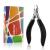 BEZOX Toe nail Clippers Trimmer for Thick or Heavy Duty Toe Nail Nipper - Thick Fungus Ingrown Fingernail Clipper - with Soft Grip and Metal Gift Boxes Dark Black