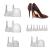 Sibba Heel Protectors Sole for Shoes Rubber Covers Cushions Cups Repair Kit Bottom Heels Clip Quick Fix Boot Replacement Cap to Weddings Outdoor Garden Party 4 Sizes XS S M L (8 Pairs Transparent)