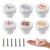 Oessuf 6 STK cabinet buttons wood for children's room 35mm round furniture buttons with screws wooden handles for cupboards white door buttons for children animals
