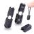 25 Pack Zipper Pull Tabs Cord Ends Tips Shoe Lace End Clips Cord Lock for Paracord Molle Backpack Quick No Tied Shoelace Triathlon Marathon Running Shoe Black x 25