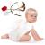 AMOR PRESENT Baby Angel Wings, 5PCS Newborn Photoshoot Clothes White Angel Feather Wing Baby Cupid Costume Set with Headband Bow Swords Photo Prop Outfit 0-18 Months