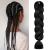 Aomig Braids Extensions 24 "For the braid Box Braids hair extension braid black synthetic hair for braiding 1 bundle of KanCalon Synthetic Crochet hair braiding hair afro box braiding party look 1PC black
