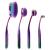 MODA Full Size Face Perfecting 4pc Oval Makeup Brush Set  Includes - Foundation  Contour  Detail Contour  and Concealer Brushes (Prismatic)