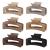 6 PCS Hair Claw Clips, Square Hair Clips for Women Girls, Neutral Colors Rectangular Claw Hair Clips for Thick Hair, Medium Matte Non-slip Claw Hair Clips, Strong Hold Jaw Clips for Thin Hair Brown Color