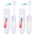 Nuen 2 pieces portable soft toothbrushes travel toothbrush foldable camping toothbrush with soft bristle mini foldable travel toothbrush with toothpastes for children adults (white) case white