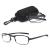 Vevesmundo reading glasses foldable foldable folding glasses folding glasses men women Small compact glasses with diopters with shell+1.0 +1.5 +2.0 +2.5 +3.5 +4.0 black 1.5 x