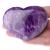 XIANNVXI 45mm 1.8" Amethyst Healing Crystals Heart Stones 100% Natural Crystals Gemstones Polished Love Puff Palm Stones Reiki Crystal Gifts Purple - Amethyst