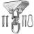 Yes4All 1000LB Capacity Stainless Steel Heavy Duty Bag Hanger, 180 & 360 Swing with 2 Screws for Wooden, and 2 Expansion Bolts for Concrete A. 360 Rotation