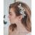 Evild Rhinestone Wedding Hair Comb Leaf Bead Bride Headpieces Hair Clip Crystal Bridal Headdress Flower Wedding Hair Accessories for Brides and Bridesmaids (Silver)
