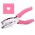 1 Pack 6.3 Inch Length 1/4 Inch Diameter of Heart Shape Hole Handheld Single Paper Hole Punch  Puncher with Pink Soft Thick Leather Cover(Heart 1/4 inch)
