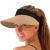 Women Straw Sun Visor Hat Wide Brim Summer UV Protection Beach Cap Foldable Packale Korean Style Khaki