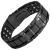 Jeracol Lymph Detox Men Magnetic Bracelet 3X Ultra Strength Magnets Pure Titanium Magnetic Wristband for Valentine's Day Gift Unique Folding Clasp Brazaletes with Adjustable Tool&Gift Box Titanium-black