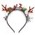 Unicra Christmas Headband Flower Antlers Headband Elk Deer Animal Horns Hair Piece Headwear Halloween Hair Accessories for Women and Girls 20