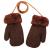 Baby Toddler Furry Winter Gloves Cold Weather Warm Knit Magic Mittens On String Kids Insulated Snow Warm Gloves with Fleece Lining for Baby Girls Boys 0-3 Years Gift B-Brown