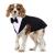 Dog wedding suit smoking costumes formal party outfits shirt dog clothing tuxedo dog fly wedding with removable bow bandana for small medium and large dogs (black m) m (1 Pack) black