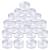 kuou 50 Pcs Empty Plastic Cosmetic Jars 5ml Sample Containers Pots Bottles with Clear Lids