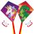Diamond Kite 2 Pack Dinasour+Unicorn Eddy Kite, Beginners Kite for Children, Wonderful Beginner Kite for 3 Years up, 60x70cm with 2x300cm Long Tails, Kite Handle, 60m String and Swivel incloud