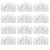 24PCS TENS Unit Replacement Pads 2X2, Reusable Tens Pads, Replacement Electrode Patches Compatible with AUVON TENS, TENS 7000, HealthmateForever TENS 24 Pieces Set