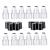 12 pieces 1 ml mini clear glass roll-on bottles empty refillable essential oil glass roller ball bottle bottle perfume lip gloss cosmetics sampling bottles container with black cap 1ml