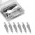 Jofefe 60Pcs Stainless Steel Needle Threader Embroidery Cross Stitch Needle-Threading Tools for Large Eye Needles Hand DIY Sewing with Clear Box