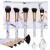 Makeup Brushes HEYMKGO Professional Marble Makeup Brush Set Soft and Odor-free Natural Synthetic Bristles 10PCS + 2 Sponge Puff + Marble Pattern Cosmetics Bag