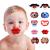 10 pieces baby pacifier funny lips baby pacifier soft silicone sweet pacifier design with kiss lip funny pacifier to shoot props Christmas Halloween party