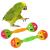 2 Pcs Bird Parrot Toy Rattle Birds Fun Exercise Plastic Double-Headed Bell Pet Toys