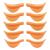 Permania 10 pieces eyelash lifting pads permanent wave pad reusable silicone pads | lash lift pads | 5 sizes eyelash lift sticks | new shape orange