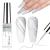 SUPWEE Silver Reflective Gel Polish Liner Gel Glitter Diamond Gel Liner Nail Art for Nails Sparkle Disco Drawing Gel Liner Polish Nail Painting for DIY Nail Art Design Manicure Soak Off Lamp Gel Silver Reflective Liner G...
