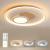 Fitzmia LED ceiling light ceiling lamp with wood ceiling lamps dimmable with remote control modern round wood ceiling lamp for bedroom children's room living room kitchen ( 31.5cm 24W)