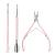 Makartt Cuticle Trimmer with Cuticle Pusher, 3 PCS Pink Nippers Nail Cuticle Professional Pedicure and Manicure Tools with Stainless Steel Cuticle Nipper, Dual End Cuticle Pusher, and Nail Scraper 3pcs