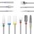 Maquita nail miller attachments of professional nail miller bits 4 pieces ceramics+8 pieces tungsten alloy milling cutter bits nail miller Geln gel Accessories Remove gel acrylic nail skin for manicure pedicure ceramic+tungsten steel