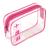 Clear Travel Toiletry Bag TSA Approved Quart Size Travel Bag Clear Airport Carry On Liquid Bag Cosmetic Pouch Clear Shower Bag Transparent Toiletries Bag Airport Security Toiletry Bags (Pink)
