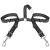 Lukovee Double Car Seatbelt Reflective dog seat belts for cars Adjustable Elastic Anti-Shock Bungee Buffer 2 Dogs Car Harness Seatbelts Coupler Puppy Cars Restraint Safety Travel Belts Splitter Black 2 Medium in 1