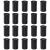 SUNFUA 20pcs Black Plastic Canister for Scientific Activities Small Storage and Treasure Hunting Equipment Film Canisters with Lid