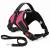 Musonic No Pull Dog Harness Breathable Adjustable Comfort Free Lead Included for Small Medium Large Dog Best for Training Walking S Pink S (Pack of 1) Pink