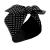 Costume headband white polka point bandana headband wire headband retro hair band headgear hair accessories for women and girls (black small dots)