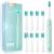Dada-Tech Sonic Electric Toothbrush for Adults with 90% Rounded Bristles 5 Cleaning Modes 2-Minute Timer and 9 Replacement Reminder Brush Heads (Green)