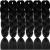 LdMy Black Braiding Hair Extensions 6 Bundle Pack Jumbo Braids Synthetic Kanecalon Black Jumbo Braids Synthetic Wigs for Women 24 Inch